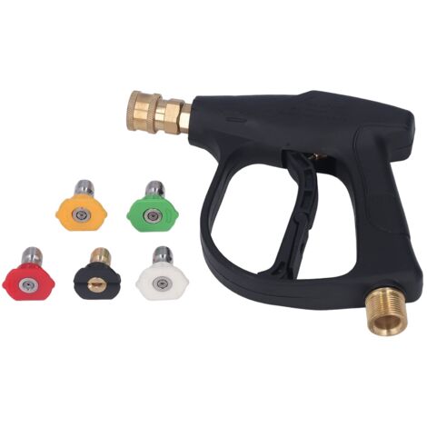 Pistolet de Nettoyage de Voiture Multifonctionnel avec 5 Buses, Pulvérisateur de Mousse Haute Pression, Matériau Durable pour un Fonctionnement Sûr, Large Application, Design