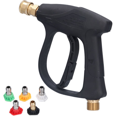 Pistolet de Nettoyage Haute Pression 3000PSI avec 5 Buses et Raccord M22 1/4 pour Maison