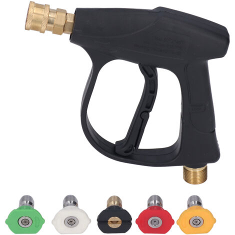 Pistolet de Nettoyage Haute Pression pour Voiture avec 5 Buses et Mousse