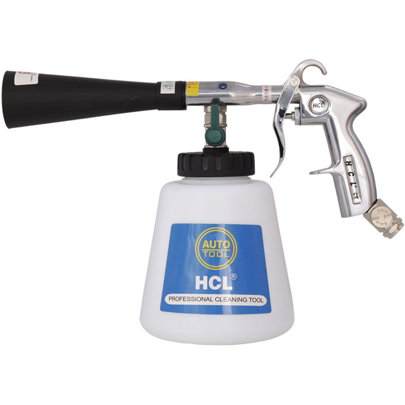 Pistolet de Nettoyage Intérieur Voiture – Pistolet à Air Comprimé Métal, Valve de Contrôle, Kit d'Entretien pour Lavage Intérieur Auto