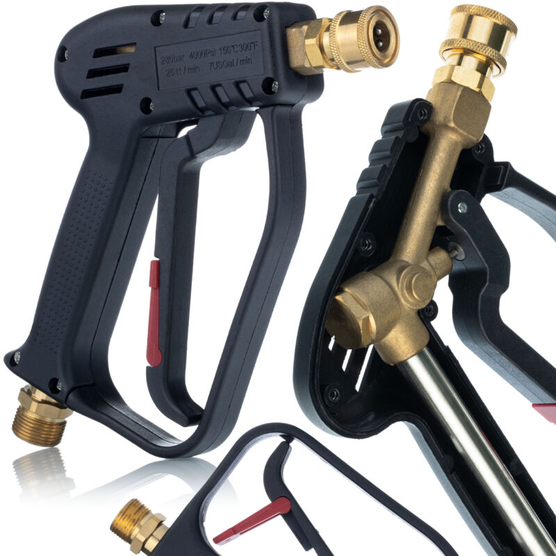 Pistola per idropulitrice da 5000PSI con filettatura di collegamento da 22mm e connettore rapido da 1/4".
