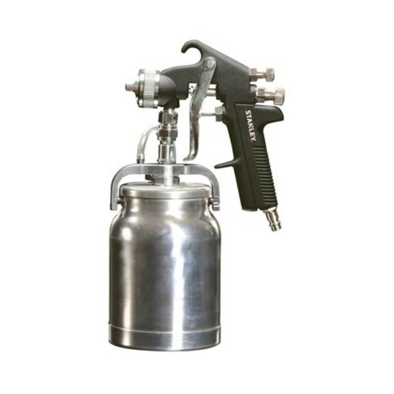 Stanley - Pistolet à peinture pneumatique professionnel de 1,8 mm, contenance de 1 l, 300 L/min, 4 bar