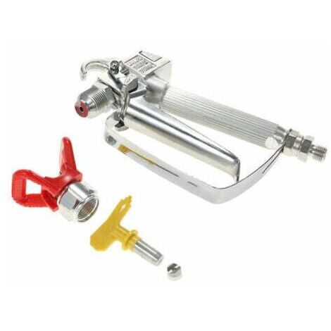 Pistolet de pulvérisation airless 3600psi – Aluminium – Buse jaune 517 pour peinture époxy et latex – Compatible Graco Wagner Titan