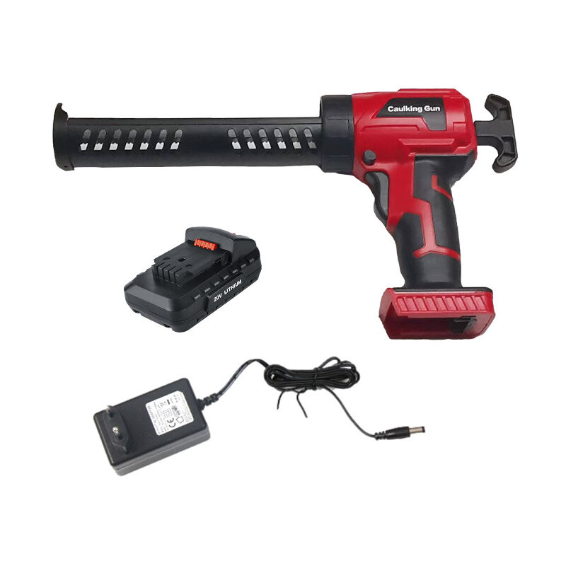 Pistolet de remplissage électrique sans goutte avec poussée de 300 kg, pistolet à outils en silicone sans fil avec technologie à débit constant,