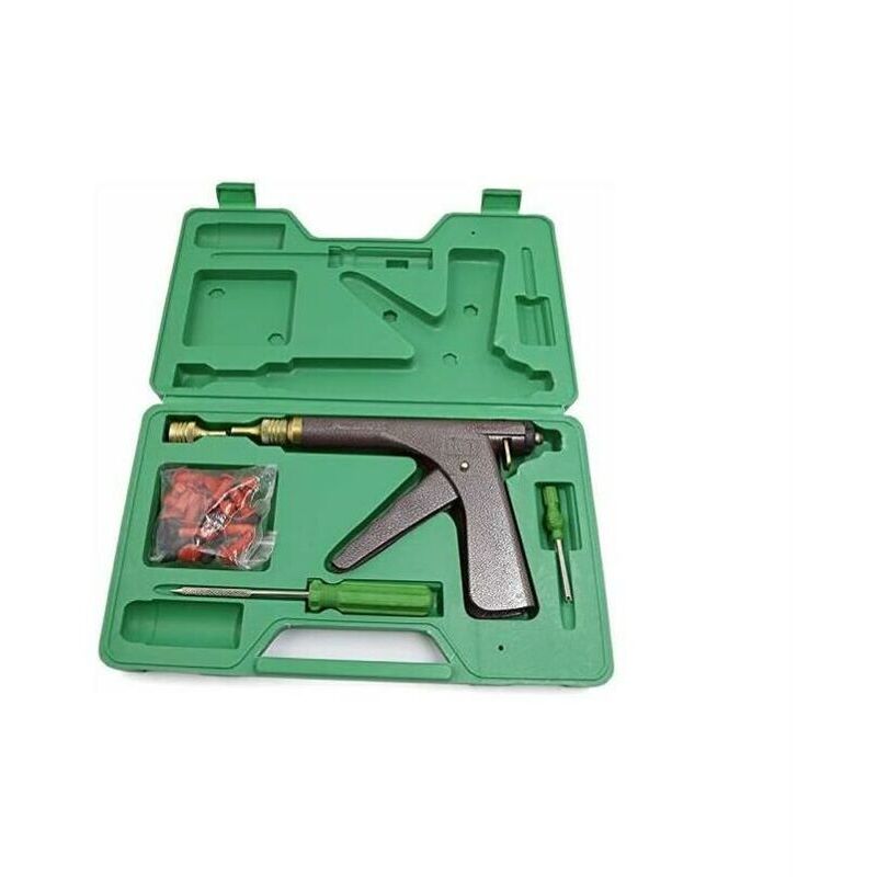 Tigrezy - Pistolet de réparation de pneu à ressort sans chambre à air avec bouchon champignon