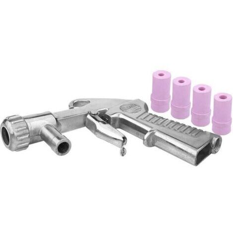 Pistolet de Sablage à Air Comprimé avec 4 Buses en Céramique Pistolet Sablage, Pneumatique Kit Pistolet à Sable