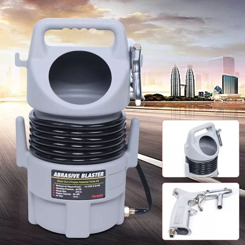 Senderpick - Pistolet de sablage à air comprimé portatif Sableuse portative Sablage de médias 1/4 '