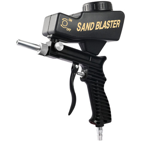 Pistolet de sablage a gravite portable Ensemble de sablage pneumatique Sableuse antirouille Petite machine de sablage au jet de sable, noir - Oi-FRIS
