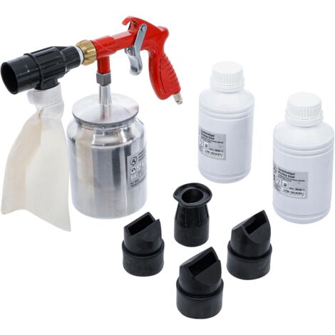 Pistolet de sablage pneumatique – Pression de 6-8 bars – Sable corindon grain 60 inclus – Pour surfaces métalliques