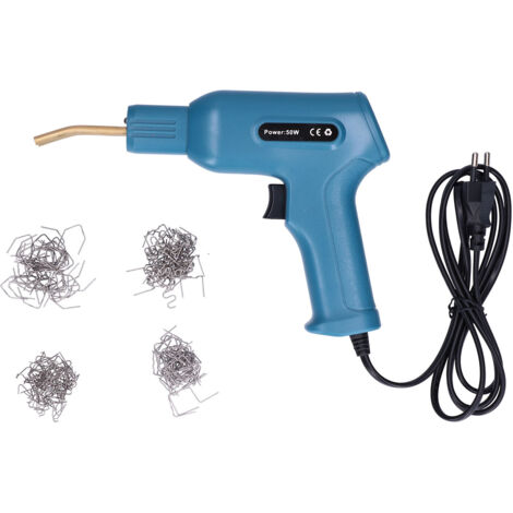 Pistolet de Soudage Plastique Portable pour Réparations de Jardin et Outils de Bricolage, Prise EU 220-240V Bleu