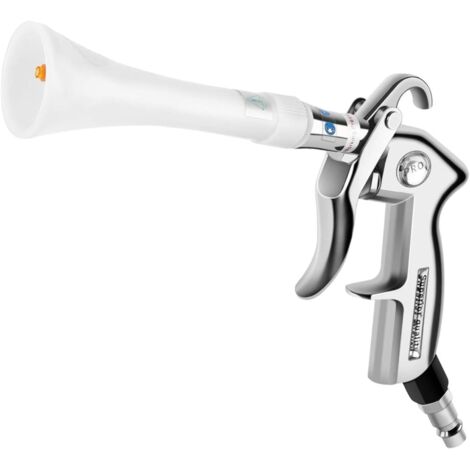 Pistolet de Soufflage - Acier Inoxydable - Pression Haute 6,2 à 9 Bar - Pour Nettoyage Sec Sans Réservoir - Connexion Compresseur 1/4 Pouces - 240 L/min