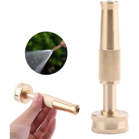 Pistolet eau haute pression réglable en laiton, buse tuyau arrosage durable, jet précis, pour jardin lavage auto et nettoyage