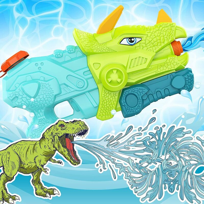 Pistolet à eau Pistolet à eau Jouet, Pistolet à eau pour enfants d'été, Gamme 650ml 8-10M, Pour jardin extérieur de plage, (Dinosaure)