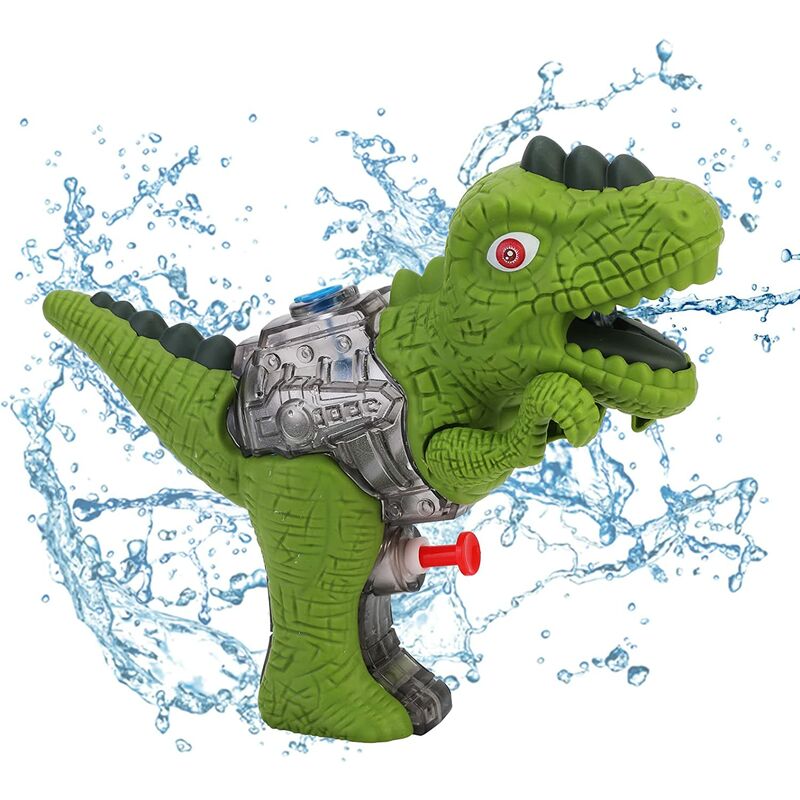Pistolet à eau pour enfants Pistolet à eau Conception de dinosaure Pistolet à eau Jouet Pistolet à eau compact pour fête d'été en plein air (Vert)