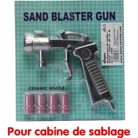 Pistolet et buses pour cabine de sablage et sableuse mobile