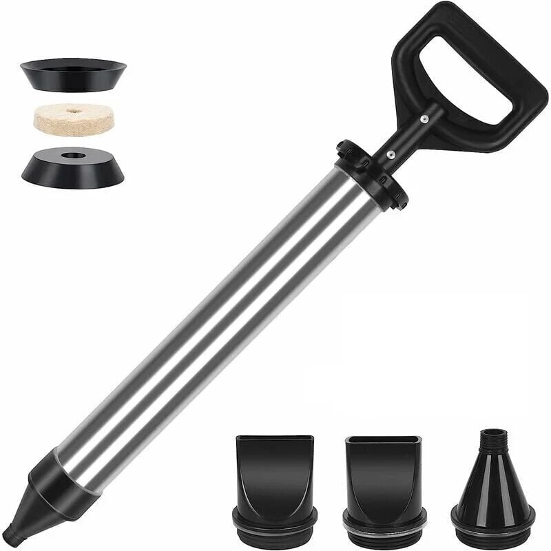 Tonchean - Pistolet extrudeur-Pistolet à Coulis Pour Mortier En Acier Inoxydable - - Seringue à Mortier Avec 4 Buses-Pompe à Mortier à Main