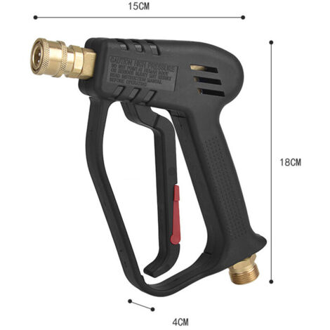 Pistolet Haute Pression 4000 PSI, avec Adaptateur Karcher et 5 Buses (0°-65°), Interface M22