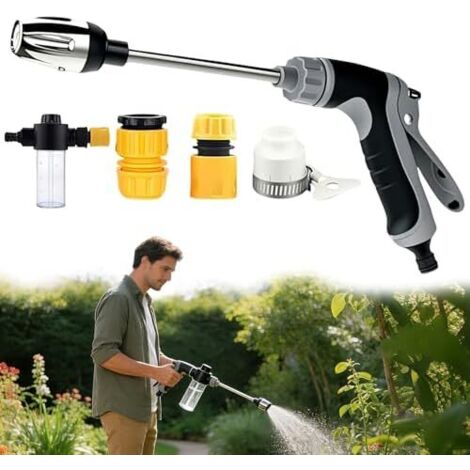 Pistolet Haute Pression Power Jet, Arrosage Jardin, Nettoyeur Water Blitz, nettoyeur haute pression, pour lavage de voiture et arrosage du jardin -