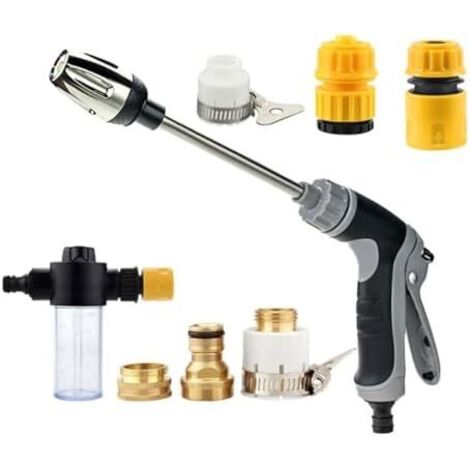 Pistolet haute pression Power Jet pour tuyau d'arrosage - Idéal le lavage de voiture, jardin et la terrasse (B) B
