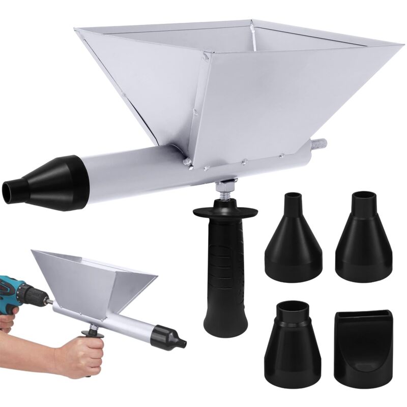 Dpzo - Pistolet Joint Électrique Portable avec 4 Embouts, Pistolet Ciment Électrique, Sans Perceuse Électrique, Jointoyeuse pour le Jointoiement de