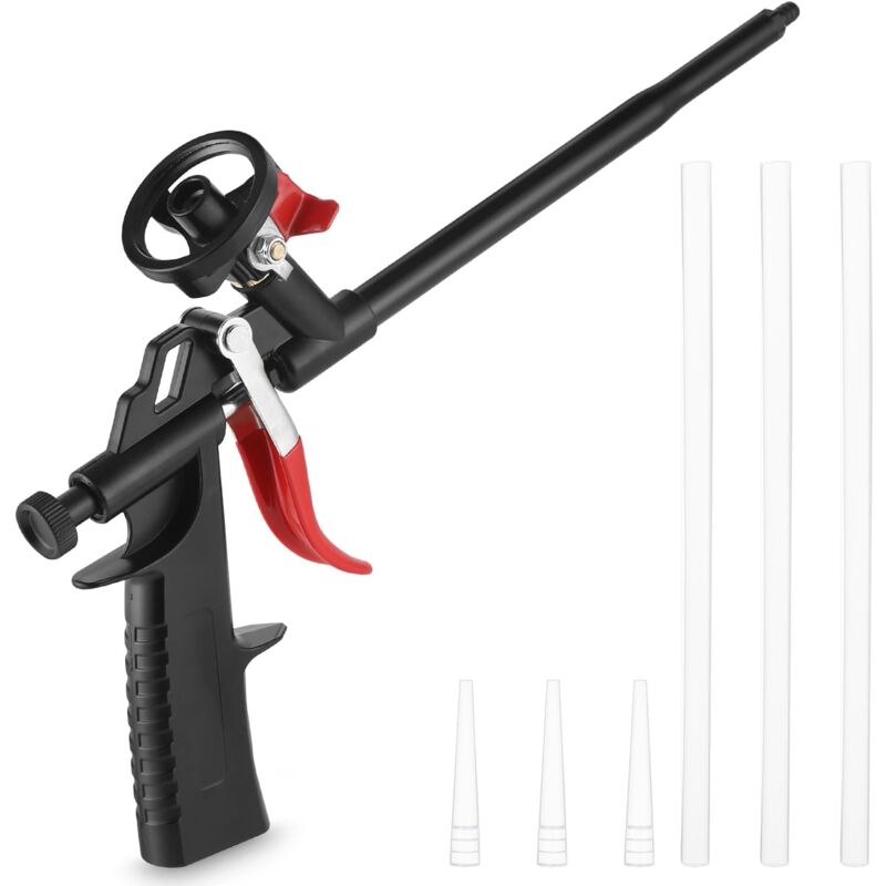 Pistolet Mousse, Mousse Expansive Isolante, Pas Besoin De Nettoyer La Mousse, Corps En Métal Recouvert De Ptfe, Adapté Au Calfeutrage, Au