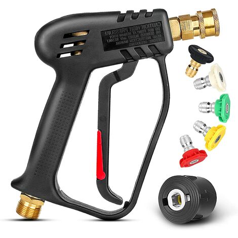 Fai Top Pistolet de Lavage Haute Pression 4000 PSI avec 5 Embouts de Buse d'eau Pistolet de Nettoyage de Pistolet de Lavage de Voiture pour Nettoyage de Voiture 