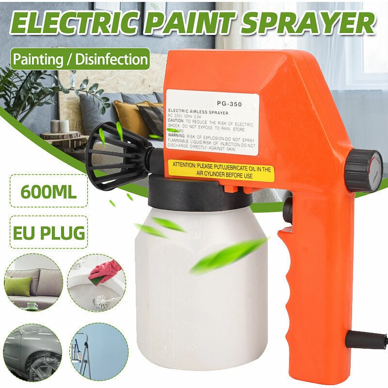 Pistolet peinture pulvérisateur électrique - 600 ml - Ménage Mini électrique - Pulvérisateur mur vernis désinfection nettoyage Coxolo