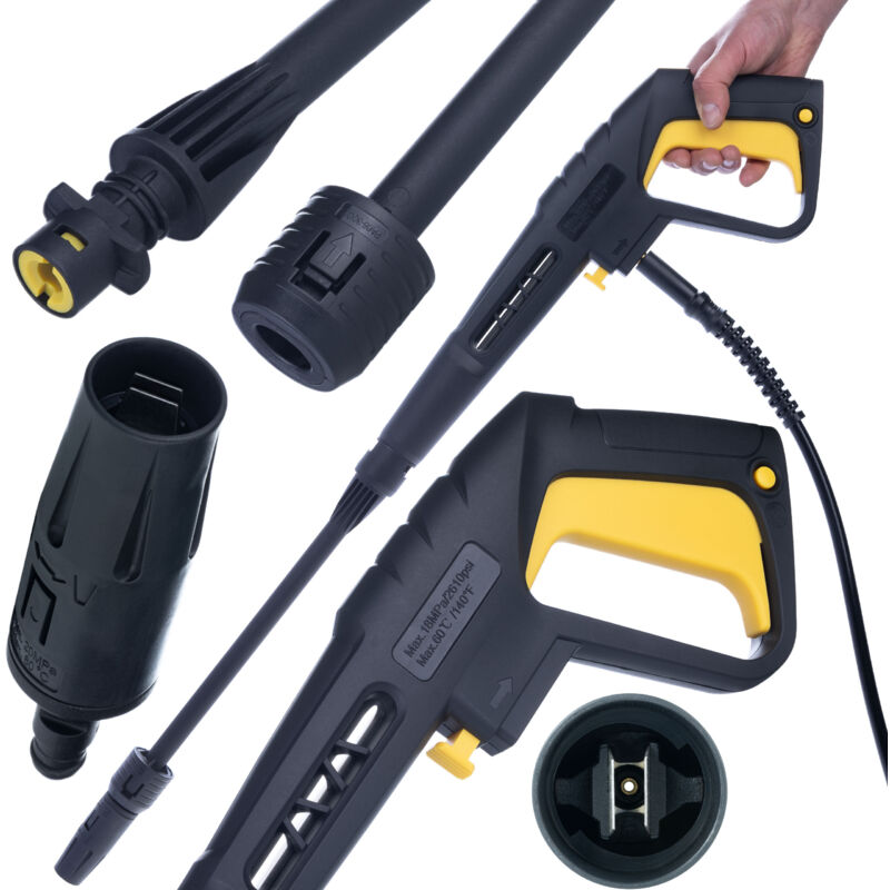 Pistola per Kärcher K2-K7 con sfiato PZWKC (gruppo Click Connect) con lancia e ugello Vario