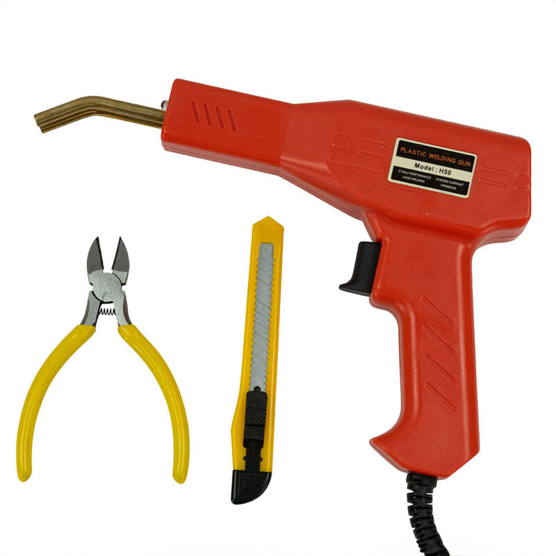 Euro Vanadium - Pistolet pour souder le plastique 50 w - Kit avec agrafes et accessoires