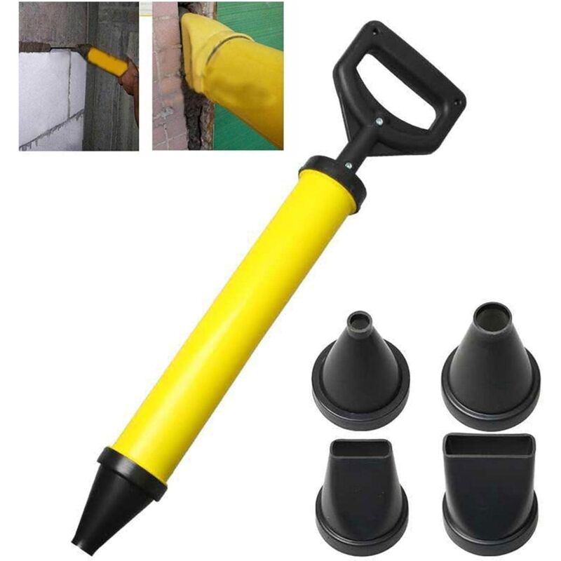 Ineasicer - Pistolet pulvérisateur de chaux de ciment, pistolet à calfeutrer, pistolet à jointoiement de mortier, outil de frottis