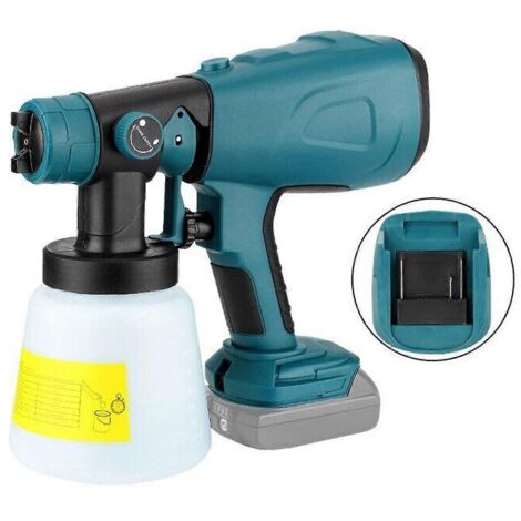 Pistolet pulvérisateur de peinture électrique 1000 ml pour batterie Makita 18 volts sans fil