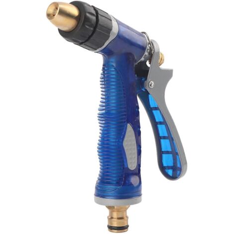 Pistolet pulvérisateur d'eau haute pression pour lavage de voiture, nettoyage et arrosage de jardin, bleu