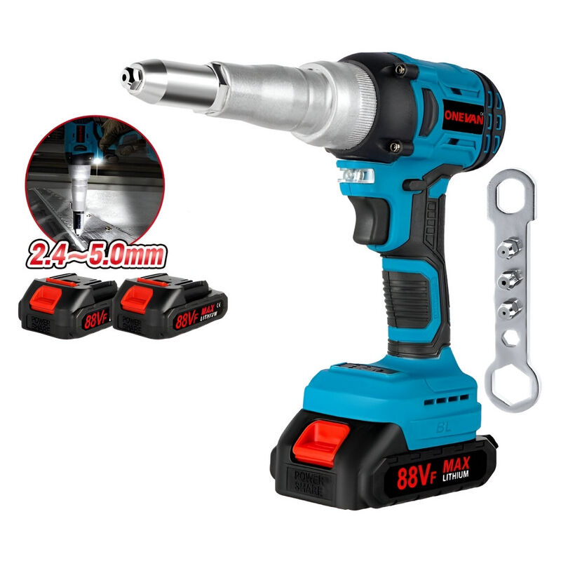 Riveteuse électrique avec 2 batterie et chargeur,Brushless riveteuse...