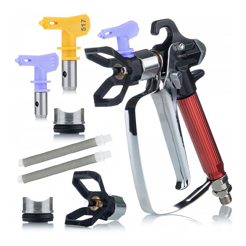 Pistola Rosfix per unità di verniciatura Rosfix UltraSpray RedJet RJ1 + Ugello di verniciatura Rosfix Ultra Spray 517 + 2x Filtro a dito bianco 60