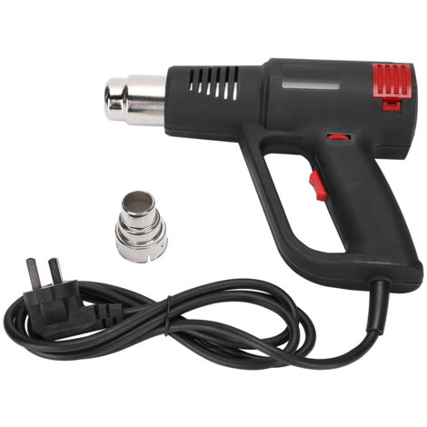 Pistolet thermique 2000W avec lumière LED et réglage de température pour tubes thermorétractables, prise AU 220V