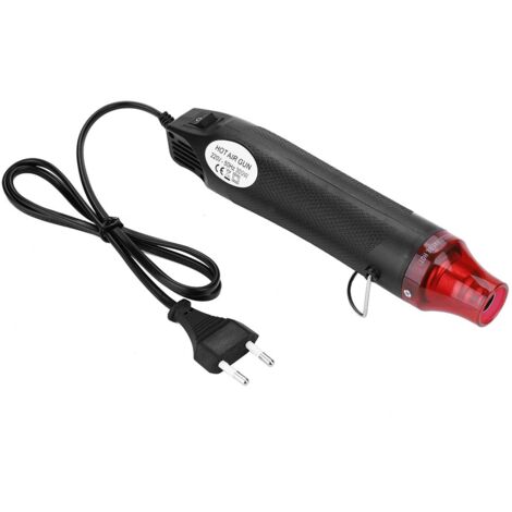 Pistolet thermique 300W pour pâte polymère, outil électrique de bricolage à air chaud (220V, prise EU, noir)