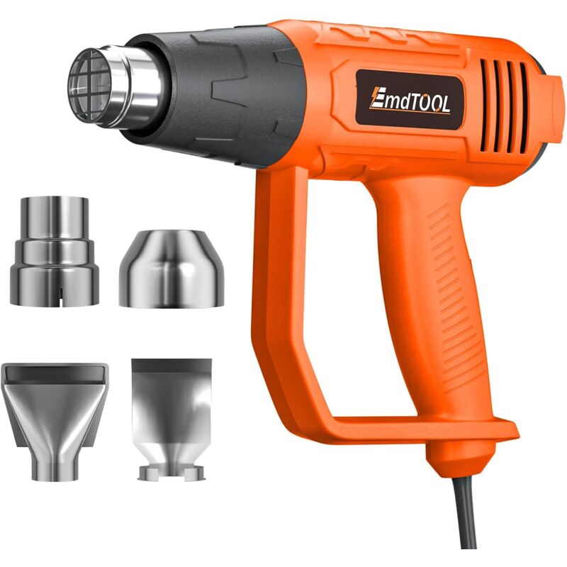 Hsha - Pistolet Thermique, Pistolet à Air Chaud Électrique Professionnel Robuste 2000W Réglages de température Doubles 60℃-600℃, avec Protection