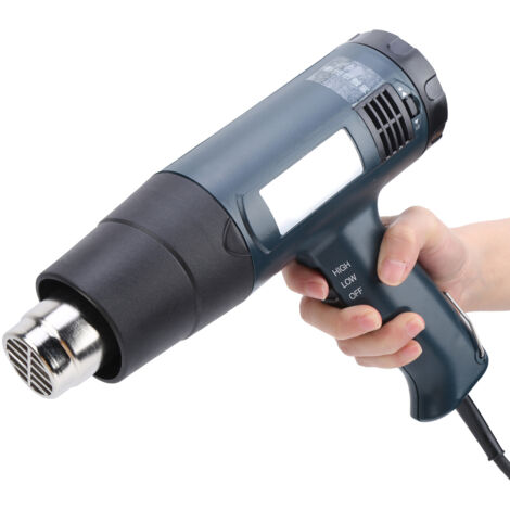 Pistolet thermique professionnel 1600W, réglage de température, pour travaux industriels et bricolage, avec fiche européenne 220V