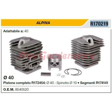 Piston de cylindre ALPINA pour tronçonneuse 40 R170219