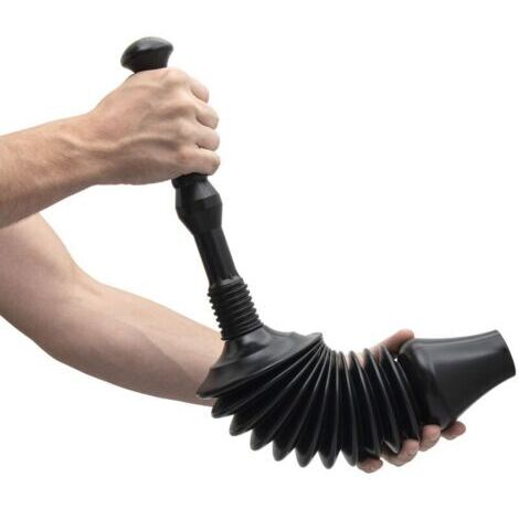 Piston de Toilette, Déboucheur Puissant Pour Déboucher les Canalisations, Outil D'aspiration Robuste et Flexible Pour Déboucher les Toilettes de Tous Types, 60 X 13 Cm, Dia 5 Cm, Noir