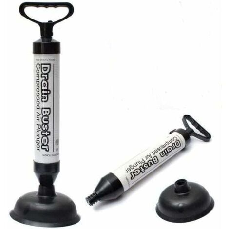 Piston de Toilette Haute Pression Pompe de Nettoyage Brosse Évacuation Nettoyant de Vidange Anti Obstruction avec 2 Ventouses pour Salle de Bain Évier de Cuisine Toilettes Douche