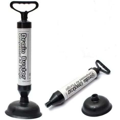 Piston de Toilette Haute Pression Pompe de Nettoyage Brosse Évacuation Nettoyant de Vidange Anti Obstruction avec 2 Ventouses pour Salle de Bain Évier de Cuisine Toilettes Douche-INHHUB