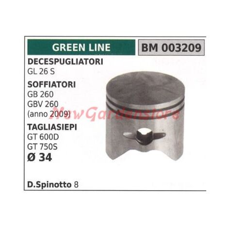 Pistón desbrozadora GL 26S cortasetos soplador Ø 39mm GREENLINE 003209