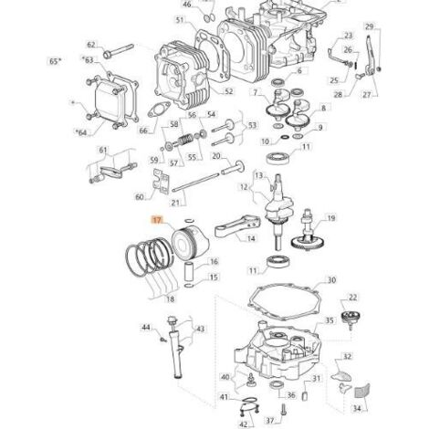 PISTON D'ORIGINE EMAK G118551509E0