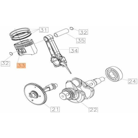 PISTON D'ORIGINE EMAK L66152504