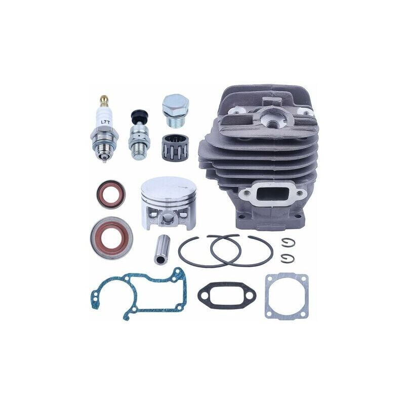 KZQ - Piston et Cylindre pour Stihl 026 MS260 Series, Nikasil 44,7mm Piston + Cylindre + Joints + Valve de Décompression + Bougie Accessoire