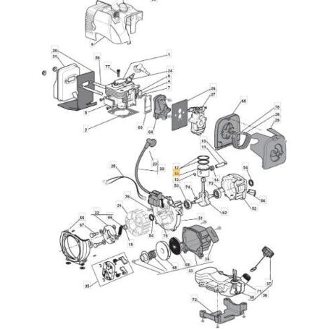 PISTON KP13016AA-RECHARGE STIGA ORIGINALE - 123590005/0