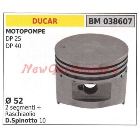 Piston pompe moteur DP 25 DP 40 Ø  52 mm DUCAR 038607