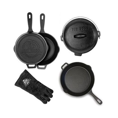 Pit Boss Lot de 6 Pièces de Cuisson en Fonte