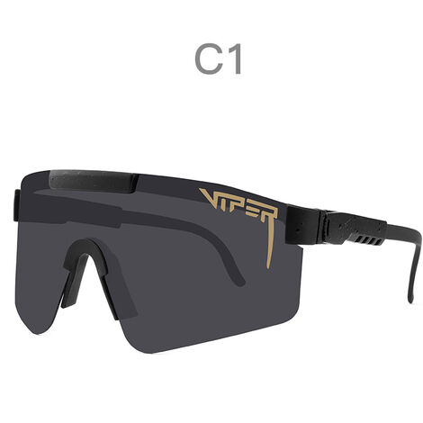 Pit Viper Lunettes de soleil polarisées, lunettes de soleil de protection UV400 pour hommes et femmes, cyclisme, conduite, golf et activités de plein air (C01)